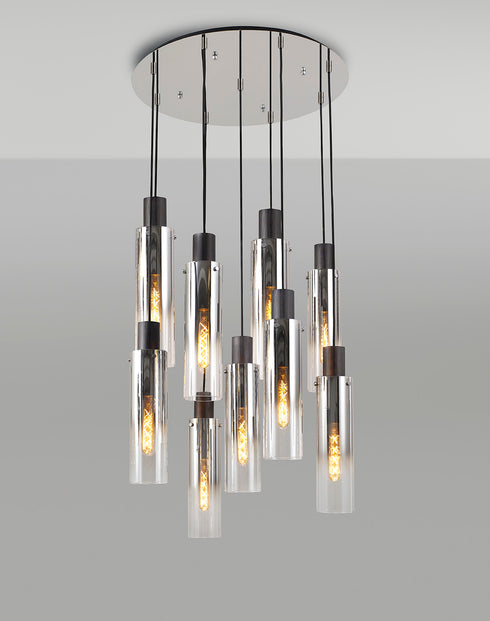 Brooks Slim Round Pendant 9 Light
